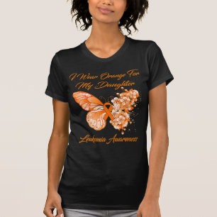 Butterfly I Bära Orange för min dotter Leukemi A T Shirt