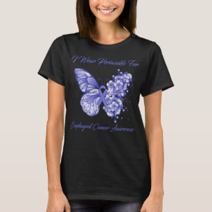 Butterfly I Bära Periwinkle for Esophageal Cancer  T Shirt