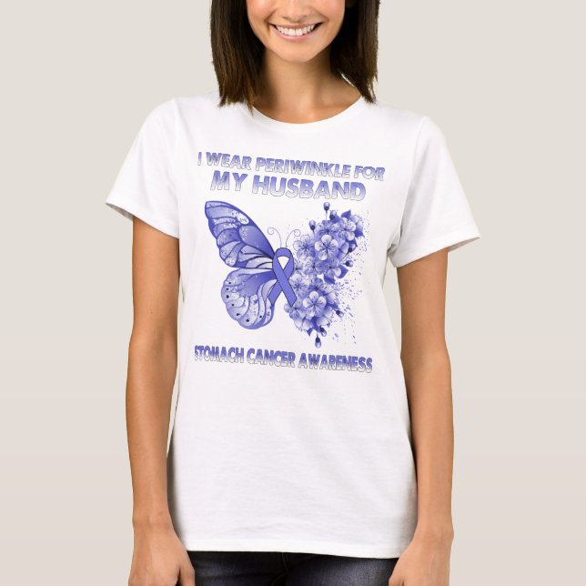 Butterfly I Bära Periwinkle for My Make Stomach T Shirt (Framsida)