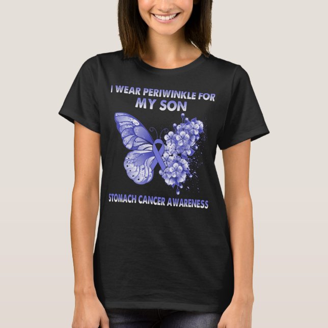 Butterfly I Bära Periwinkle for My Sister Stomach T Shirt (Framsida)