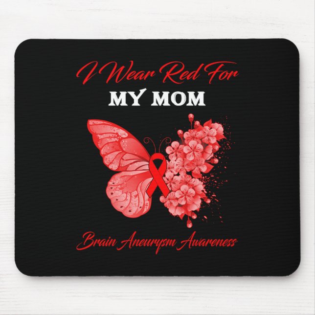 Butterfly I Bära Red for My Mamma Brain Aneurysm A Musmatta (Framsidan)
