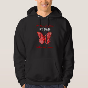 Butterfly I Bära Red for My Pappa Substances Abuse Hoodie