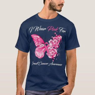 Butterfly I Bära Rosa for Breast Cancer Awareness T Shirt