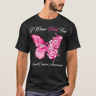 Butterfly I Bära Rosa for Breast Cancer Awareness T Shirt