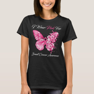 Butterfly I Bära Rosa for Breast Cancer Awareness T Shirt