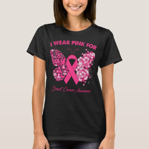 Butterfly I Bära Rosa for Breast Cancer Warrior T Shirt
