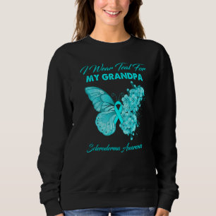 Butterfly I Bära Teal for My Grandpa Scleroderma A T Shirt