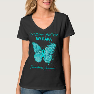 Butterfly I Bära Teal for My Pappa Scleroderma Awa T Shirt