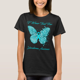 Butterfly I Bära Teal for Scleroderma Awareness T Shirt