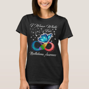 Butterfly I Bära Vit för medvetande om mesoteliom T Shirt