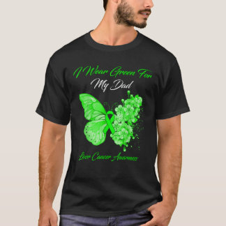 Butterfly I-Bärans Grönt för min Pappa-levercancer T Shirt