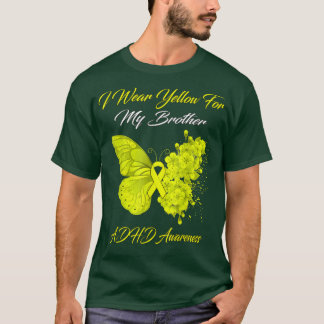Butterfly I-Bärans Gult för min Brother ADHD Aware T Shirt