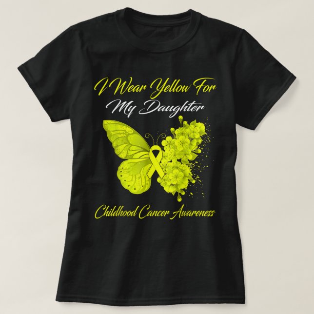 Butterfly I-Bärans Gult för min dotter Chilty T Shirt (Design framsida)