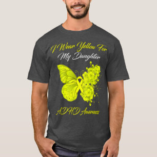 Butterfly I-Bärans Gult för min dotterdator ADHD M T Shirt