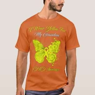 Butterfly I-Bärans Gult för Min Grandma ADHD Aware T Shirt