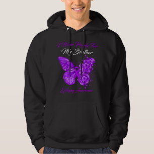 Butterfly I-Bärans Lila för min broderepilepsiaw Hoodie