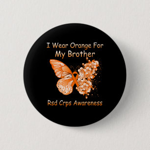 Butterfly I-Bärans Orange för min broder RSD Crps Knapp