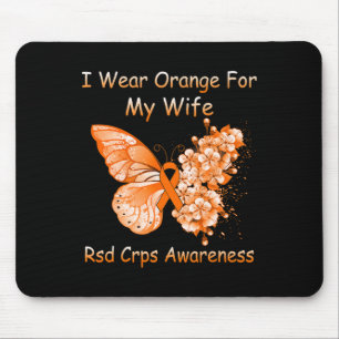 Butterfly I-Bärans Orange för min fru RSD CRPS Med Musmatta