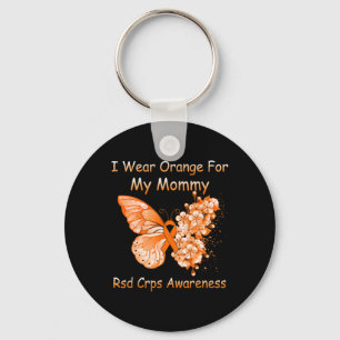 Butterfly I-Bärans Orange för min Mamma RSD CRPS A Nyckelring