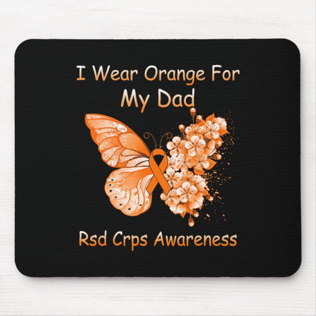 Butterfly I-Bärans Orange för min Pappa RSD Crps A Musmatta (Framsidan)
