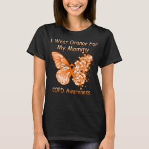 Butterfly I-Bärans Orange för mina KOL-värdesmedal T Shirt