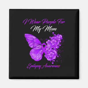Butterfly I Bäras Lila för min Mamma-epilepsiasyng Magnet