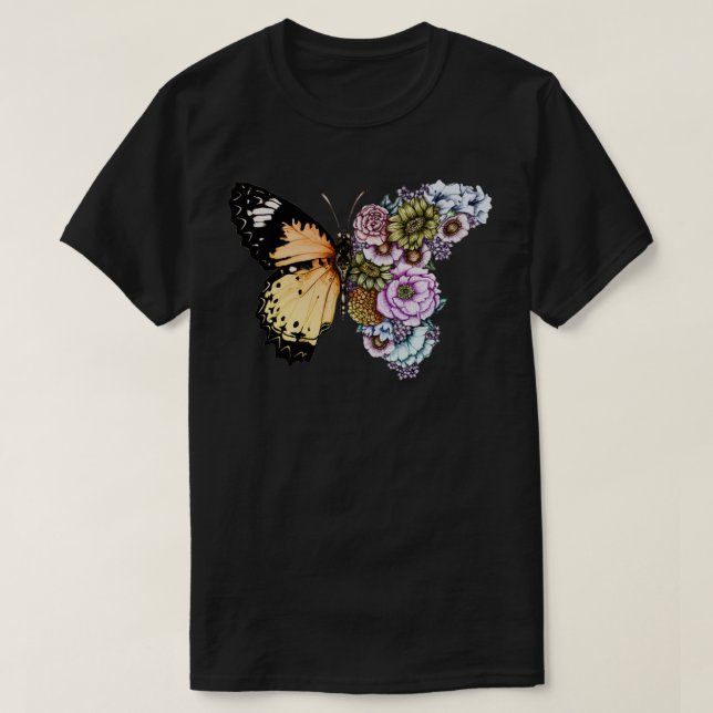 Butterfly i Bloom T Shirt (Design framsida)
