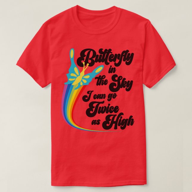 Butterfly i Himlar T Shirt (Design framsida)