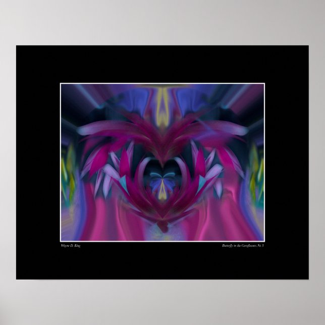 Butterfly i kornblommor nr 3 Poster (Framsidan)