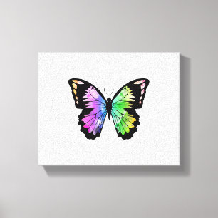 Butterfly i Rainbow Färg Canvastryck