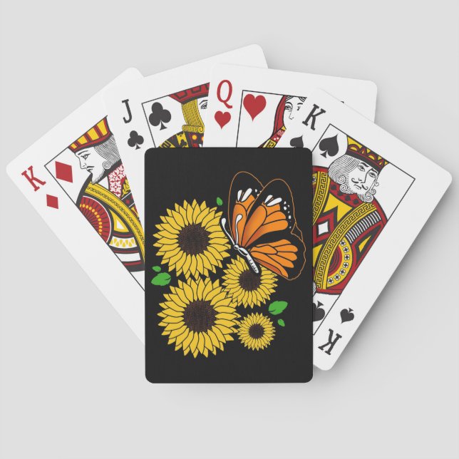 Butterfly i solrosträdgård casinokort (Baksidan)