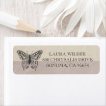 Butterfly Illustration Namn Monogram