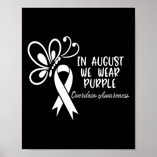 Butterfly in August Vi Bära Lila Overdose Awaren Poster (Framsidan)