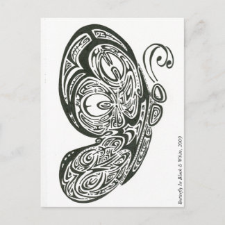 Butterfly in Black & White, 2009 Vykort