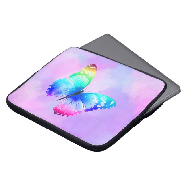 Butterfly in Bloom Laptop Sleeve (Framsida topp)