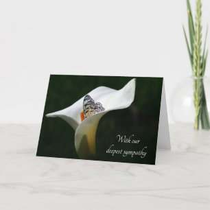 Butterfly in Calla Lily Sympathy Kort