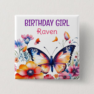 Butterfly in Flowers Girl's Birthday Girl Knapp