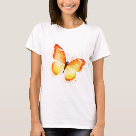 Butterfly in orange t shirt