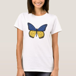 butterfly in ukrainian colors t shirt