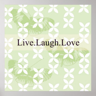 Butterfly Inspirations Live Laugh Kärlek Poster