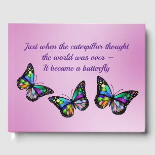Butterfly-inspirationsofferten Lila Guld Gästböcker