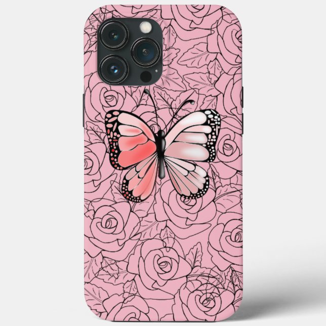 Butterfly iphone case med Ro (Baksida)