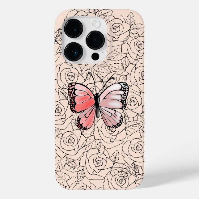 Butterfly iphone case med Ro (Baksida)