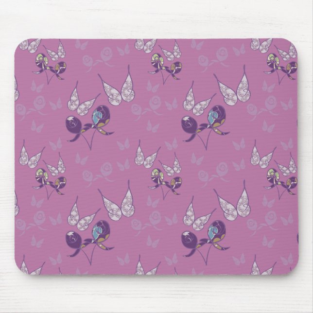 Butterfly Joy Mousepad (Lila) Musmatta (Framsidan)