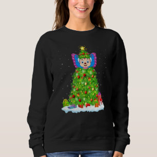 Butterfly Julafton Lighting Träd Funny Butterfly C T Shirt