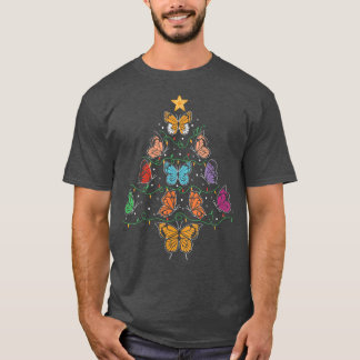 Butterfly Julgran Julafton Butterfly Träd Beaut T Shirt