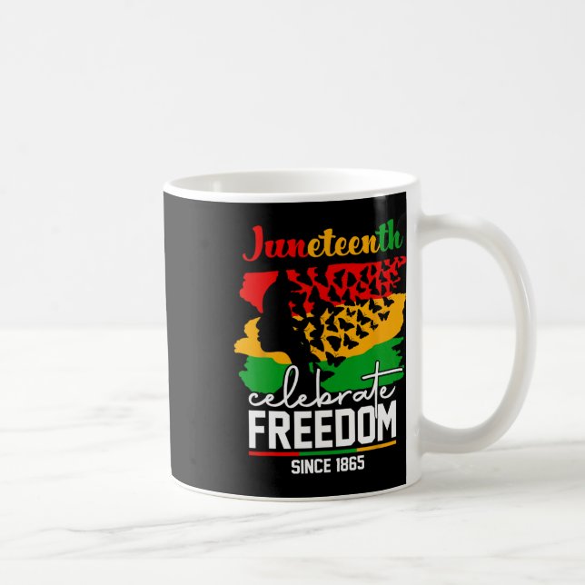 Butterfly Junetelfte Shirt African Pride Afro Blac Kaffemugg (Höger)