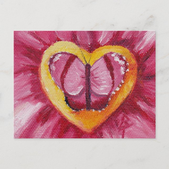 Butterfly Kärlek aceo Puzzle Vykort (Framsida)