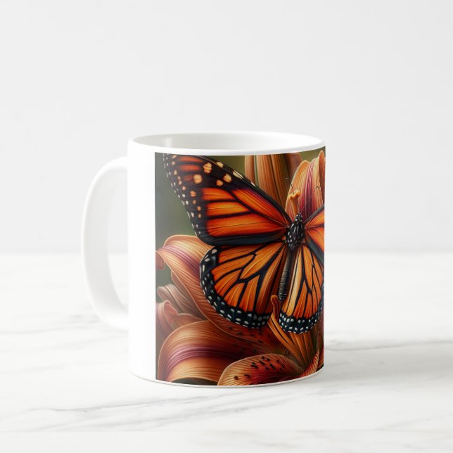 Butterfly Kärlek Kaffemugg (Framsida vänster)