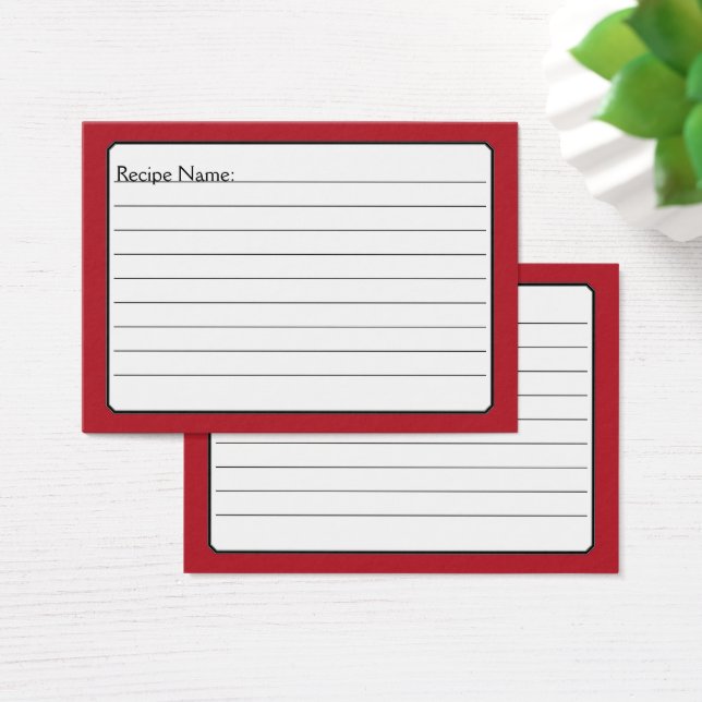 Butterfly Kärlek | Solid Färg Red 5 Gräns Visitkort (Skivbord)